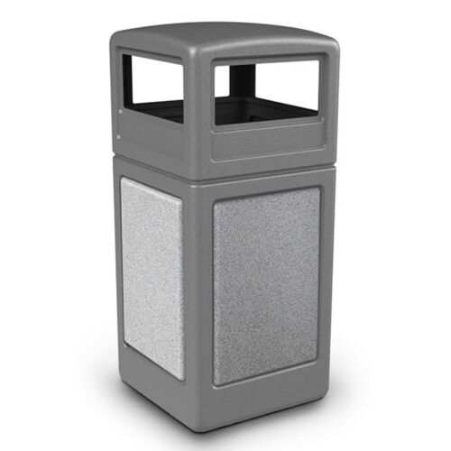 Site Furnishing Collections 30 Gallon Trash Can with Powder Coated