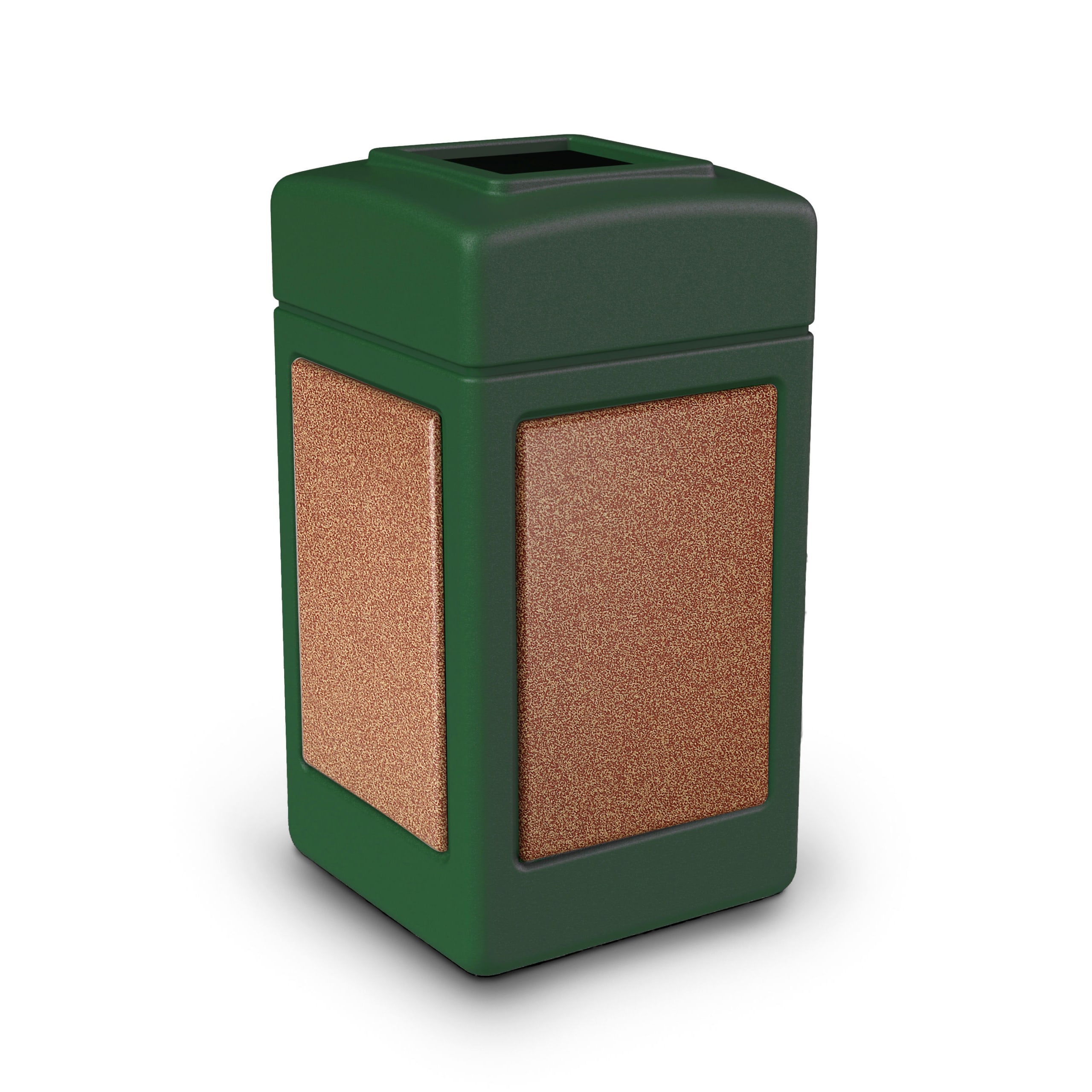 30-Gallon Square StoneTec Waste Container