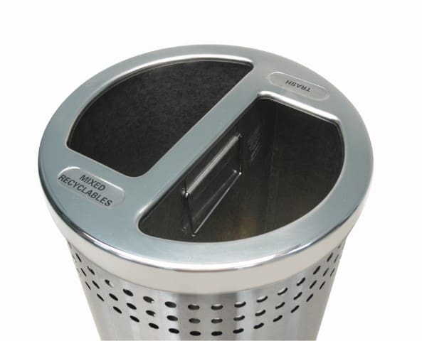 Commercial Zone Precision Series Stainless Steel 25 Gallon Recycling Bin