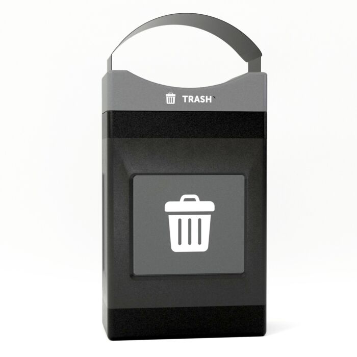 Avante™ Series, Black Trash/Recycling/Composting Container, 30-gallon Shallow - Image 3