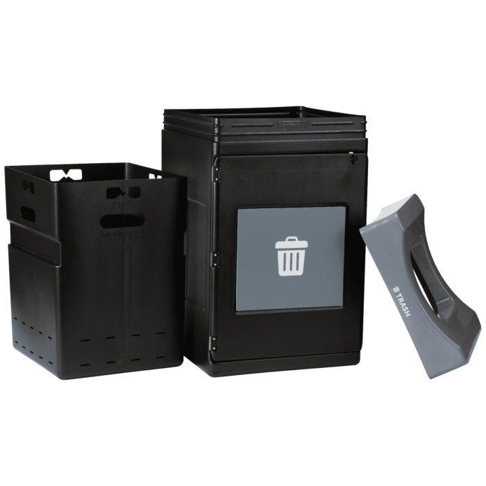 Avante™ Series, Black Trash/Recycling/Composting Container, 55-gallon Standard - Image 6