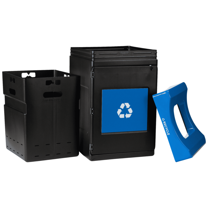 Avante™ Series, Black Trash/Recycling/Composting Container, 55-gallon Standard - Image 2