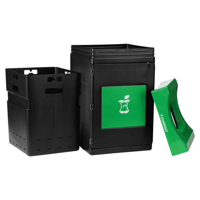 Avante™ Series, Black Trash/Recycling/Composting Container, 55-gallon Standard - Image 4