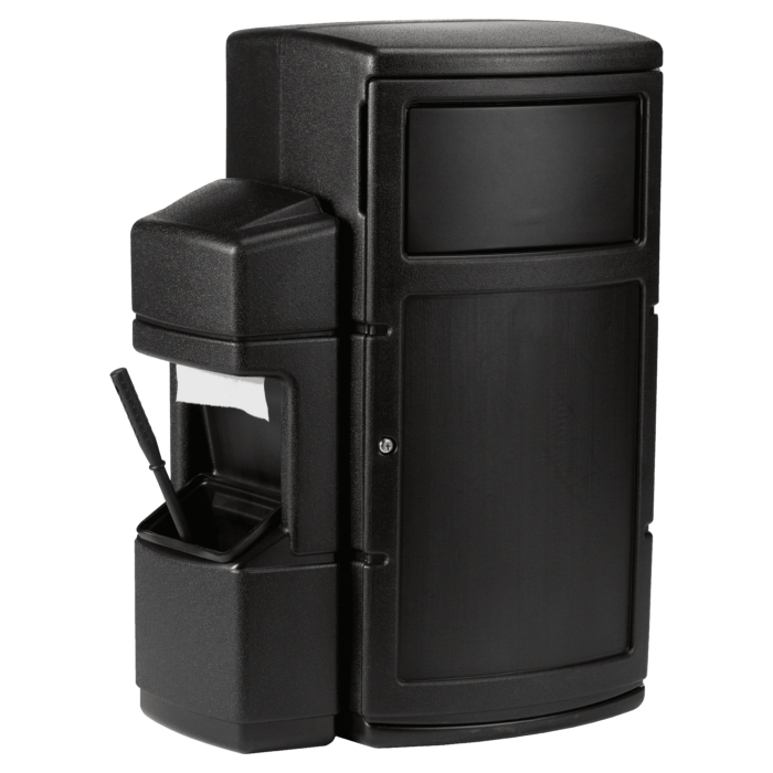 Islander Bay Waste & Windshield Service Centers, 25-Gallon Square, Dual Flipper Lid, Dome Top, Side Pod