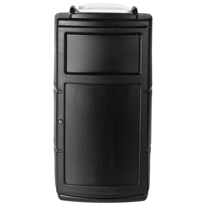 PolyTec™ Side Entry Trash Receptacle, 25-Gallon Square, Tray, Dual Flipper Lid, Dome Top - Image 8