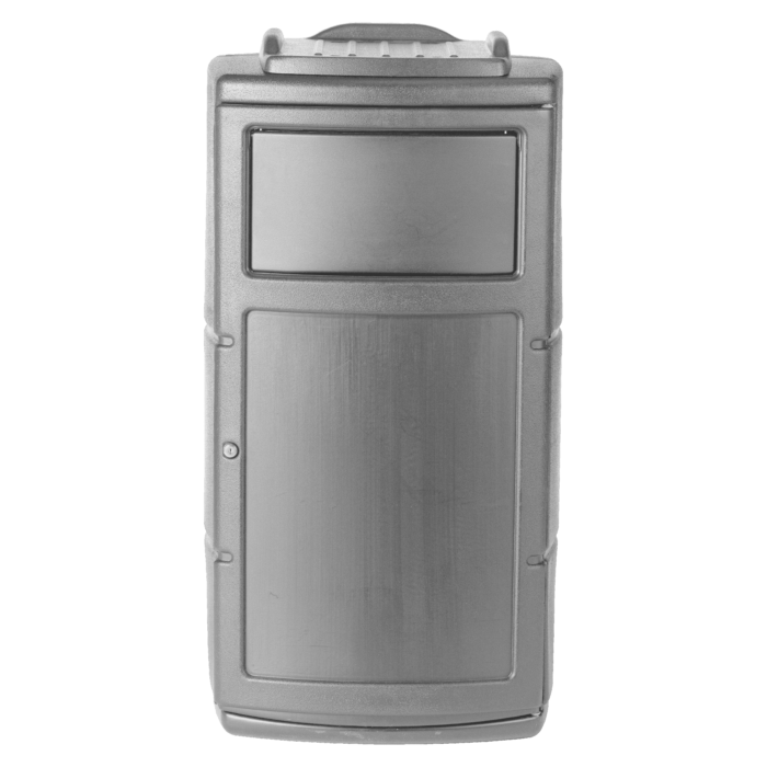 PolyTec™ Side Entry Trash Receptacle, 25-Gallon Square, Tray, Dual Flipper Lid, Dome Top - Image 12